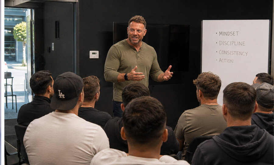 Mike Fortin coaching a room of real estate agents